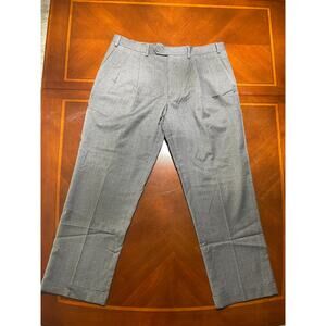 Chaps Mens Dress Pants 38W x 30L All Wool Gray Light Interior Staining Last Pic